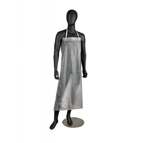 San Jamar 614DVA Vinyl Dishwashing Apron, 36" X 43", No Pockets, Heavy Duty Braided Ties, Clear