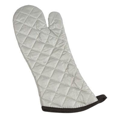 San Jamar 801SG17 Silicone Temperature Protection Oven/Freezer Mitt, 17" Length, Silver