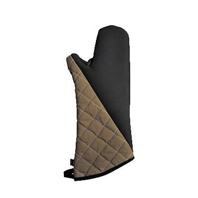 San Jamar 810CM15 Textured Neoprene Bestgrip Conventional Temperature Protection Oven Mitt With Magnet And Webguard, 15" Length, Tan