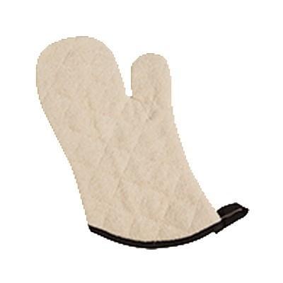 San Jamar 817TMSB Terry Oven Mitt With Steam Barrier, 17", Natural