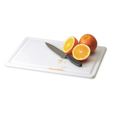 San Jamar CB121812GVWH Cutting Board, 12" X 18" X 1/2", White, NSF