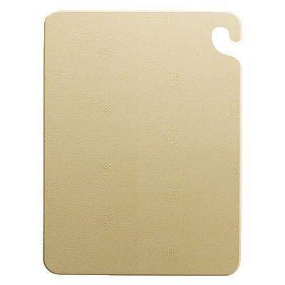 San Jamar CB182412BR Cut-N-Carry Cutting Board With Hook, 18" X 24" X 1/2", Brown, NSF