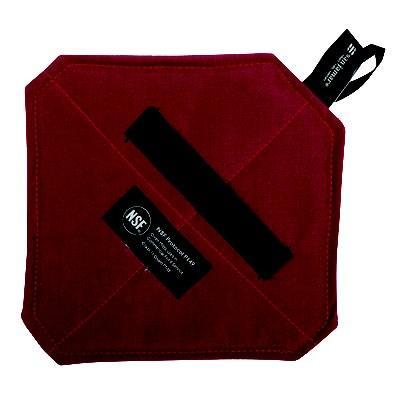 San Jamar CTFHP88 Cool Touch Flame Hot Pad, 8" X 8", Red, NSF