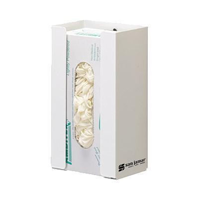 San Jamar G0802 Disposable Glove Dispenser, 1 Box Capacity, Steel, White