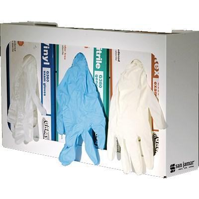 San Jamar G0804 Disposable Glove Dispenser, 3 Box Capacity, Steel, White
