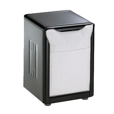 San Jamar H985BK Tabletop Napkin Dispenser, 2-Sided Dispensing, 22-Gauge Stainless Steel, Black