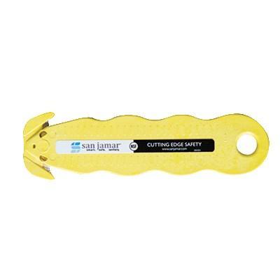 San Jamar KK401YL Klever Kutter Box Cutter, 4-1/2"L X 1-1/2"W X 1/2"H, Yellow, Made In USA, NSF