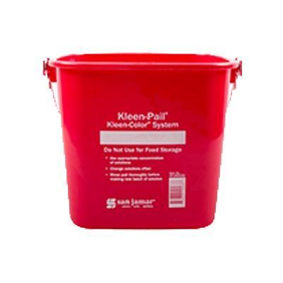 San Jamar KP196KCRD Kleen-Pail Kleen Color, 6 Qt., Meets HACCP Guidelines, Red