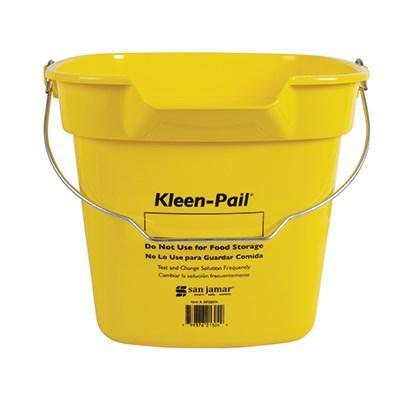 San Jamar KP320YL Kleen-Pail, 10 cuartos, cumple con las directrices HACCP, amarillo