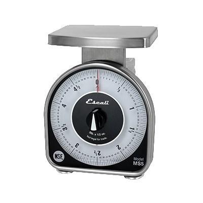 San Jamar SCMDL5 Escali 5 Lb Mechanical Dial Scale - 4.63" X 6", Stainless Steel, NSF