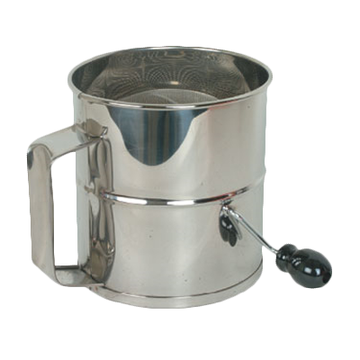 Thunder SLFS008 8 Cup Stainless Steel 4 Wire Agitator Rotary Flour Sifter