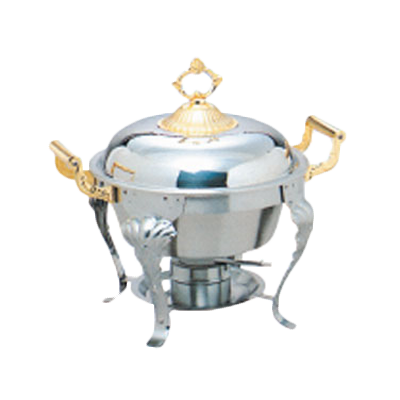 Thunder Group SLRCF8633 Half-Size Brass Handle Deluxe Chafer 5 Qt.