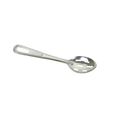Thunder Group SLSBA212 13" Stainless Steel Slotted Flat Handle Basting Spoon