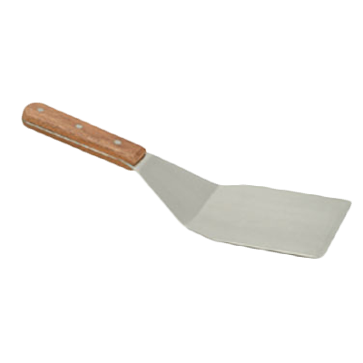 Thunder Group SLTWHT003 Hamburger Turner, solid, 3" x 5" blade, 11-1/2" OA length, wood handle, stainless steel