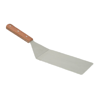 Thunder Group SLTWHT004 Turner, solid, 4" x 8" oversized blade, 15-1/2" OA length, wood handle, stainless steel