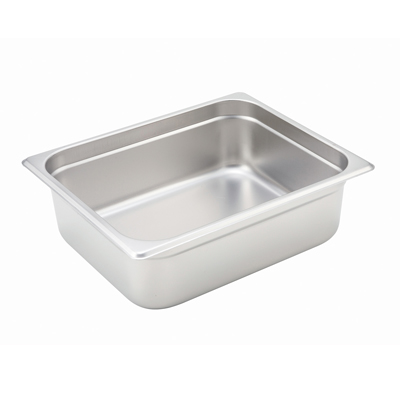 Winco SPJH-204 Steam Table Pan, Half size, 10-3/8" x 12-3/4" x 4" Deep