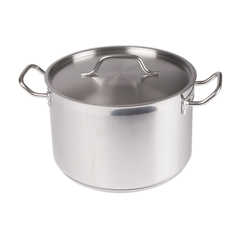 Winco SST-12 Stainless Steel Stock Pot 12 Qt w/ Cover
