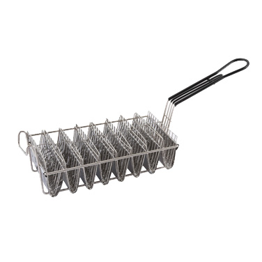 Winco TB-8 Taco Basket, holds (8) 6" shells, rectangular, nickel plated