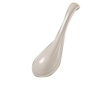 Thunder Group 7000W 1 oz. White Melamine Asian Soup Spoon / Appetizer Spoon