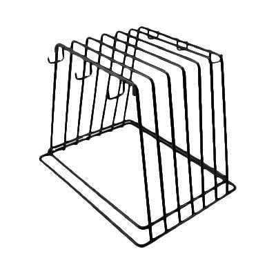 Thunder Group PLCBR006 Cutting Board Rack, Fits 6 Board, Powder Coated With 6 Brush Hooks