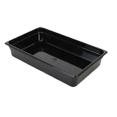 Thunder Group PLPA8004BK Full Size 4" Deep Polycarbonate Food Pan, Black