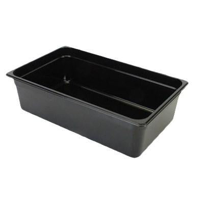 Thunder Group PLPA8006BK Full Size 6" Deep Polycarbonate Food Pan, Black