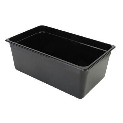 Thunder Group PLPA8008BK Full Size 8" Deep Polycarbonate Food Pan, Black