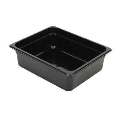 Thunder Group PLPA8124BK Half Size 4" Deep Polycarbonate Food Pan, Black