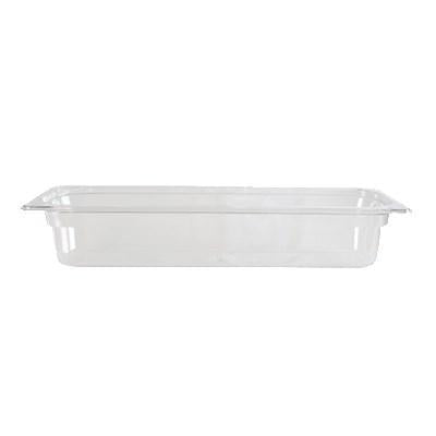 Thunder Group PLPA8124L Half Size Long 4" Deep, Polycarbonate Food Pan, Clear