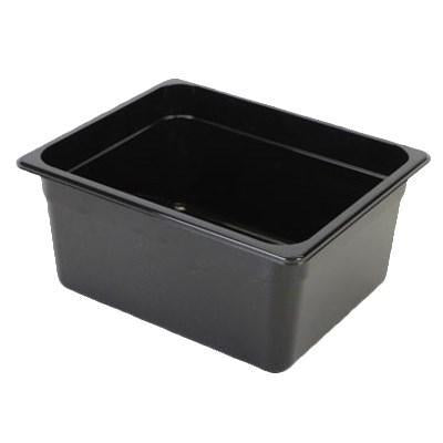 Thunder Group PLPA8126BK Half Size 6" Deep Polycarbonate Food Pan, Black