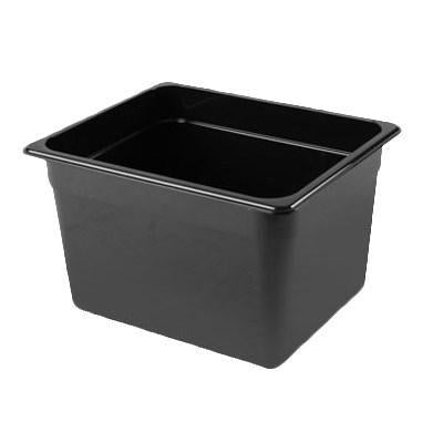 Thunder Group PLPA8128BK Half Size 8" Deep Polycarbonate Food Pan, Black