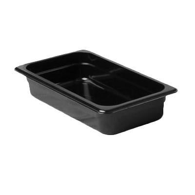 Thunder Group PLPA8132BK Third Size 2-1/2" Deep Polycarbonate Food Pan, Black