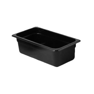 Thunder Group PLPA8134BK Third Size 4" Deep Polycarbonate Food Pan, Black