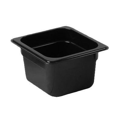 Thunder Group PLPA8164BK Sixth SIZE 4" Deep Polycarbonate Food Pan, Black