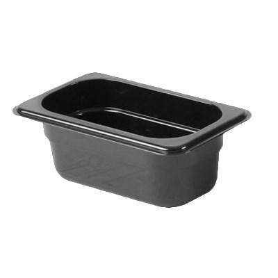 Thunder Group PLPA8192BK Ninth Size 2-1/2" Deep Polycarbonate Food Pan, Black