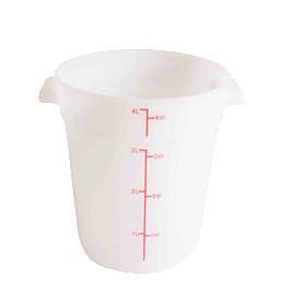 Thunder Group PLRFT304PP 4 Qt. Round Container, White