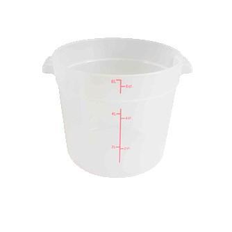 Thunder Group PLRFT306TL 6 Qt Round Food Storage Container, Translucent