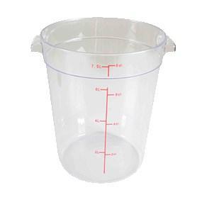 Thunder Group PLRFT308PC 8 Qt Round Food Storage Container, Translucent