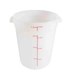 Thunder Group PLRFT308PP 8 Qt. Round Container, White