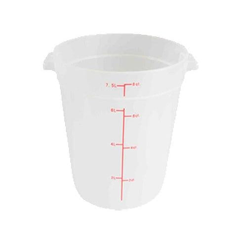 Thunder Group PLRFT308TL 8 Qt Round Food Storage Container, Translucent