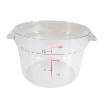 Thunder Group PLRFT312PC 12 Qt Round Food Storage Container, Translucent