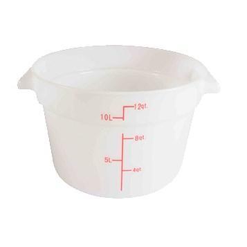 Thunder Group PLRFT312PP 12 Qt. Round Container, White