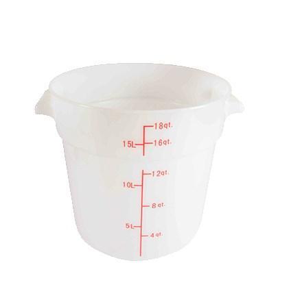 Thunder Group PLRFT318PP 18 Qt. Round Container, White