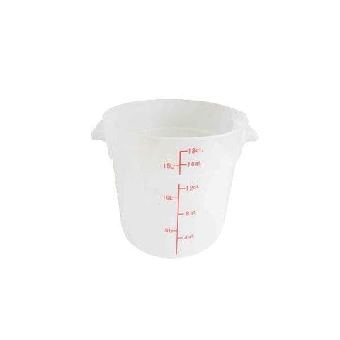 Thunder Group PLRFT318TL 18 Qt Round Food Storage Container, Translucent