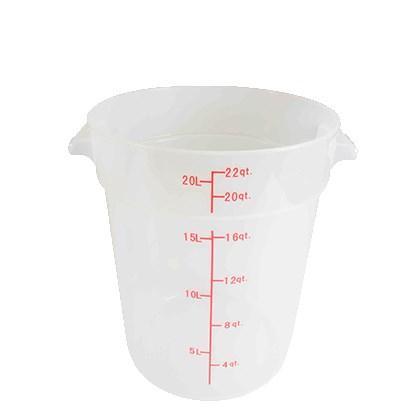 Thunder Group PLRFT322TL 22 Qt Round Food Storage Container, Translucent