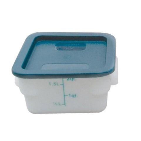 Thunder Group PLSFT002PP 2 Qt. Plastic Square Food Storage Containers, White