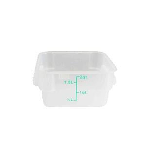 Thunder Group PLSFT002TL 2 Qt Plastic Square Food Storage Containers, Translucent