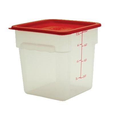 Thunder Group PLSFT008PP 8 Qt. Plastic Square Food Storage Containers, White