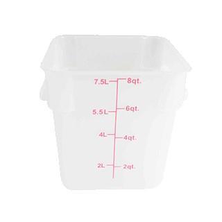 Thunder Group PLSFT008TL 8 Qt Plastic Square Food Storage Containers, Translucent
