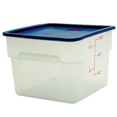 Thunder Group PLSFT012PP 12 Qt. Plastic Square Food Storage Containers, White